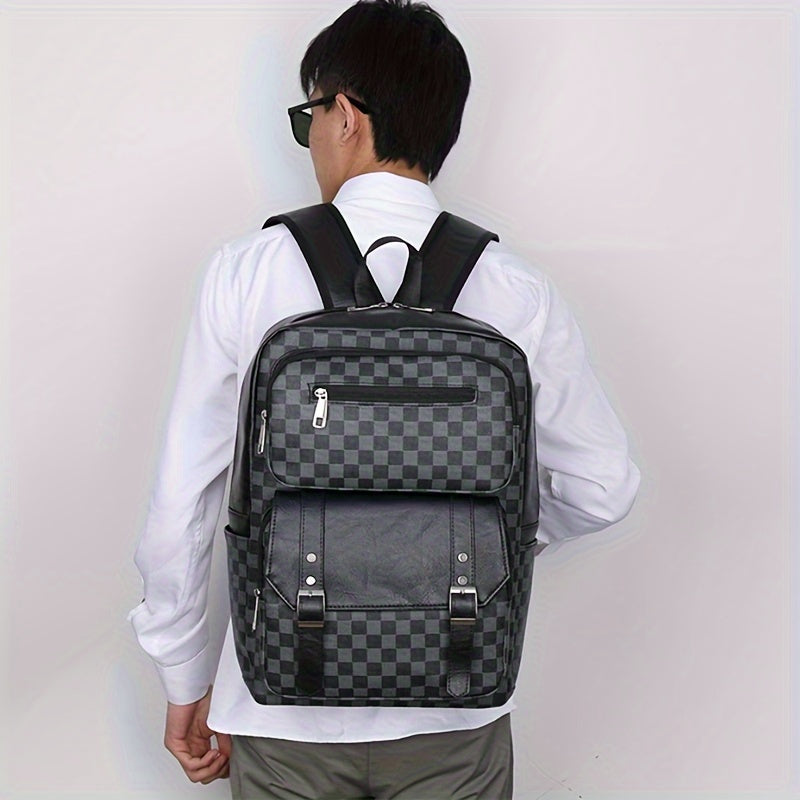 Luxe Checkered Backpack