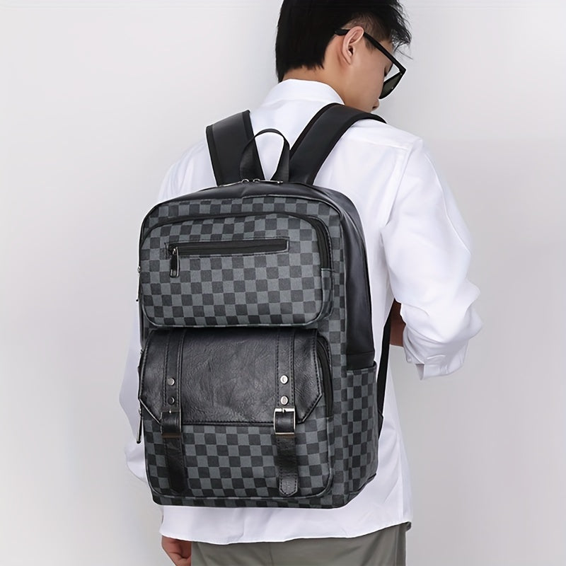 Luxe Checkered Backpack