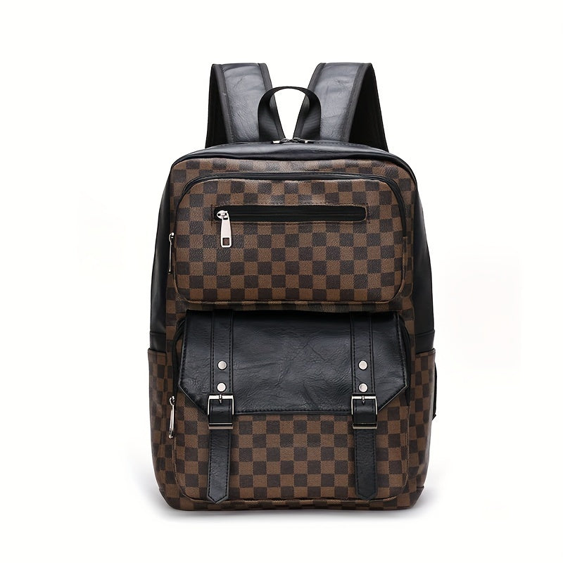 Luxe Checkered Backpack