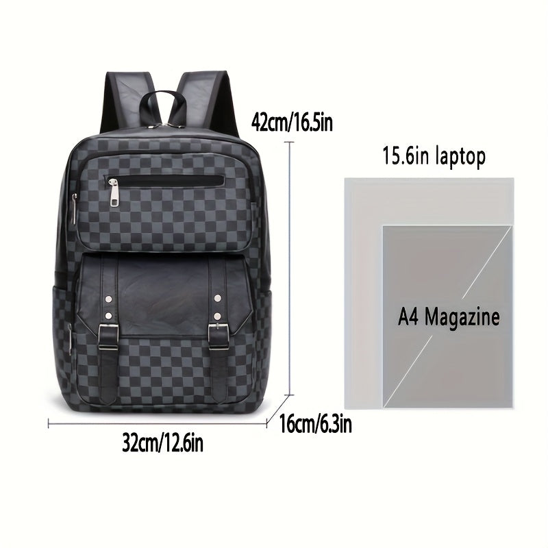 Luxe Checkered Backpack