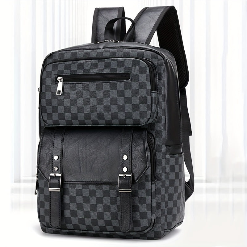 Luxe Checkered Backpack